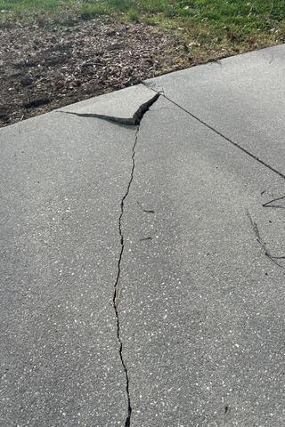 cracked walkway
