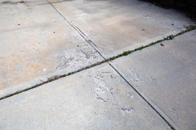 uneven concrete floor