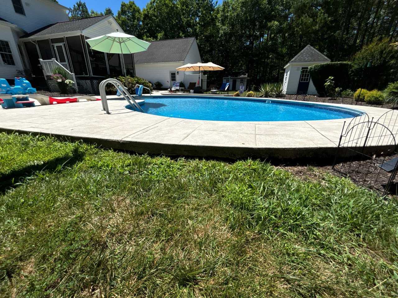 Pool deck concrete repair