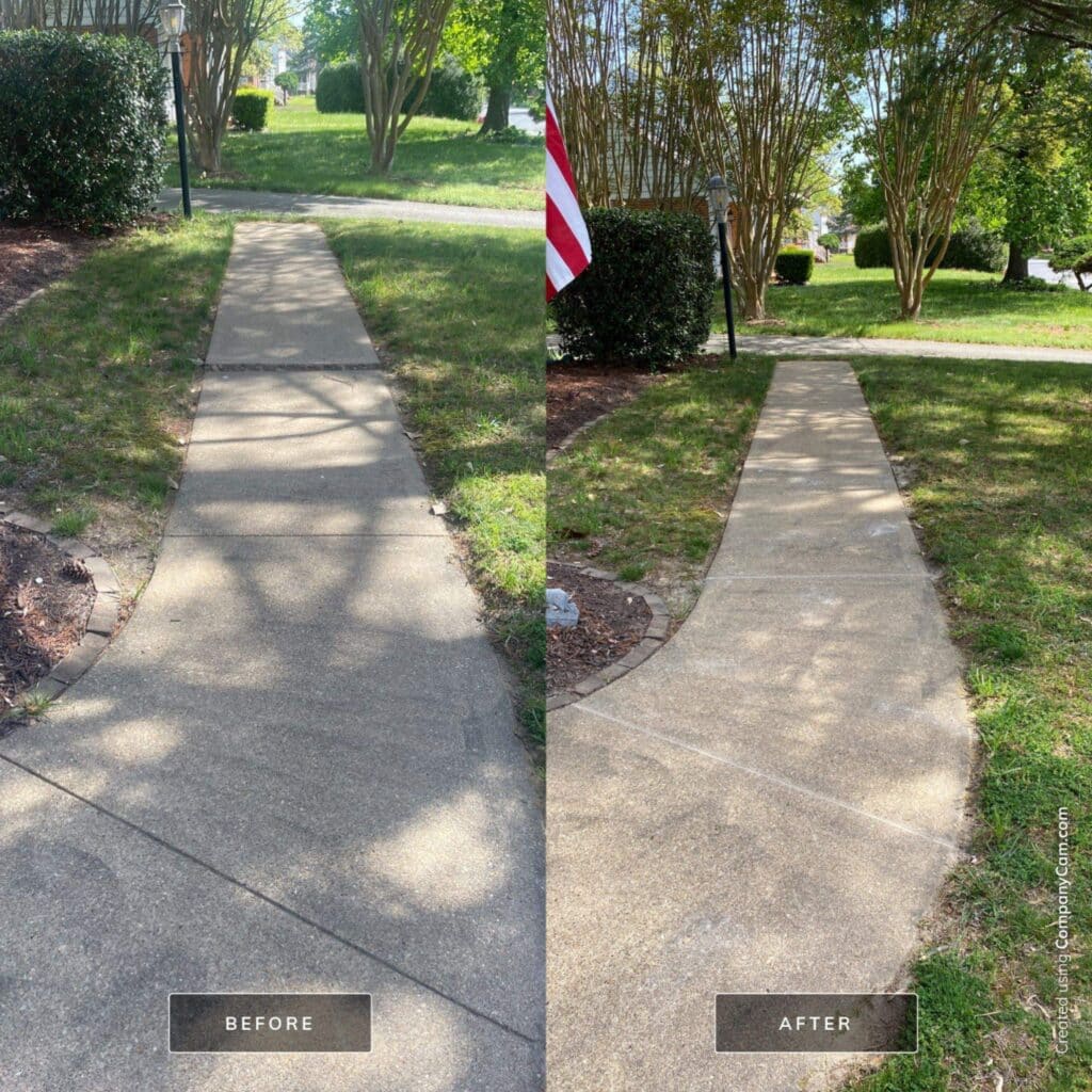 Concrete sidewalk