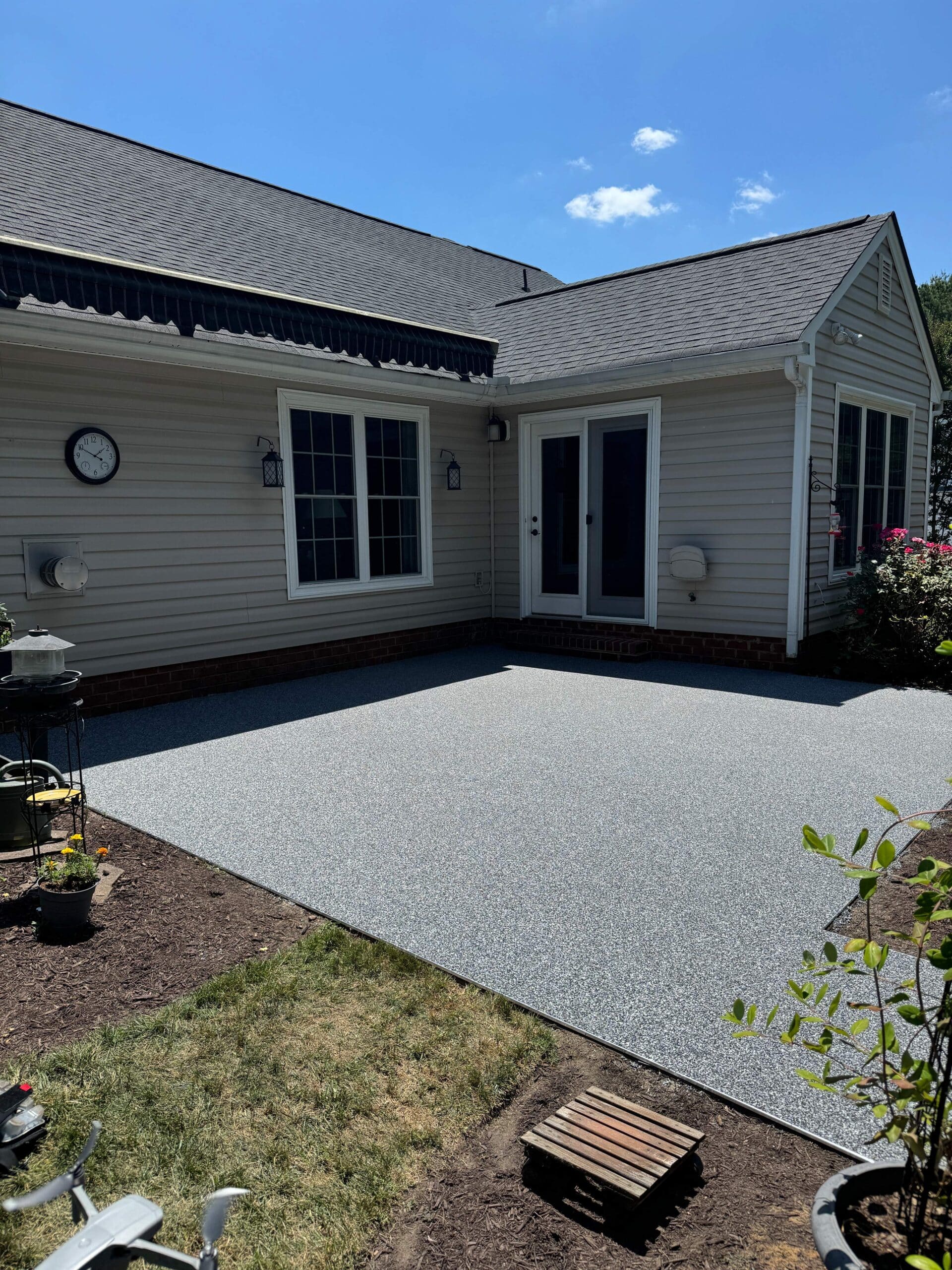 Patio Backyard concrete leveling