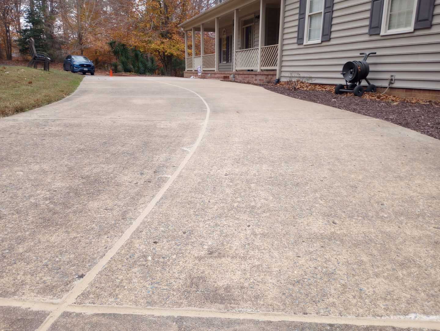 Concrete driveway